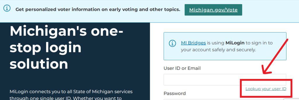 Retrieve Your MI Bridges Username